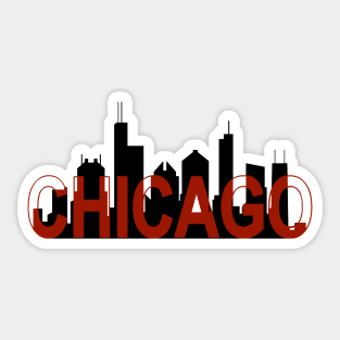 Chicago Skyline Art Sticker